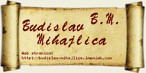 Budislav Mihajlica vizit kartica